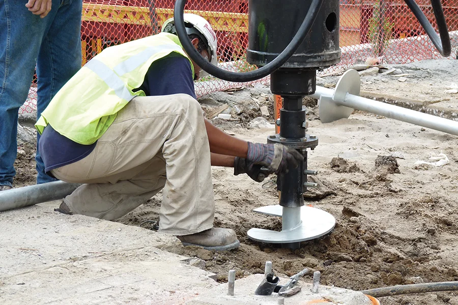 Helical Pier Installation in Dumas, AR